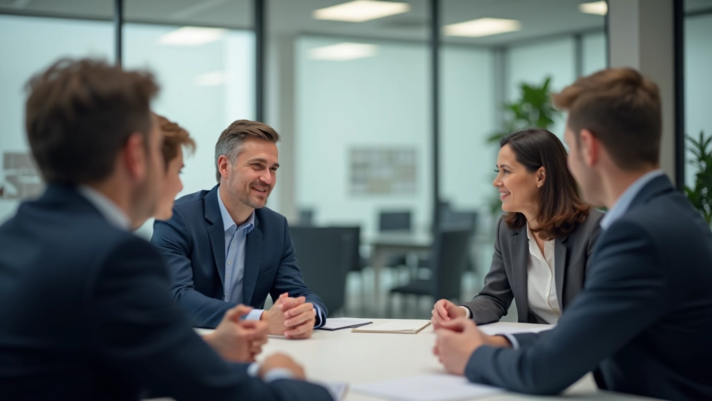 Team bei Beratungsgespräch